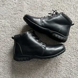 Propet Womens Boots Delaney Black Ankle Boot Size 8 X (2E) Wide Lace Up Leather